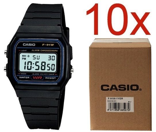 Casio Casio Vintage F-91w-1yer **pack 10 Pcs** F-91W-1YER-10 - Photo n°1