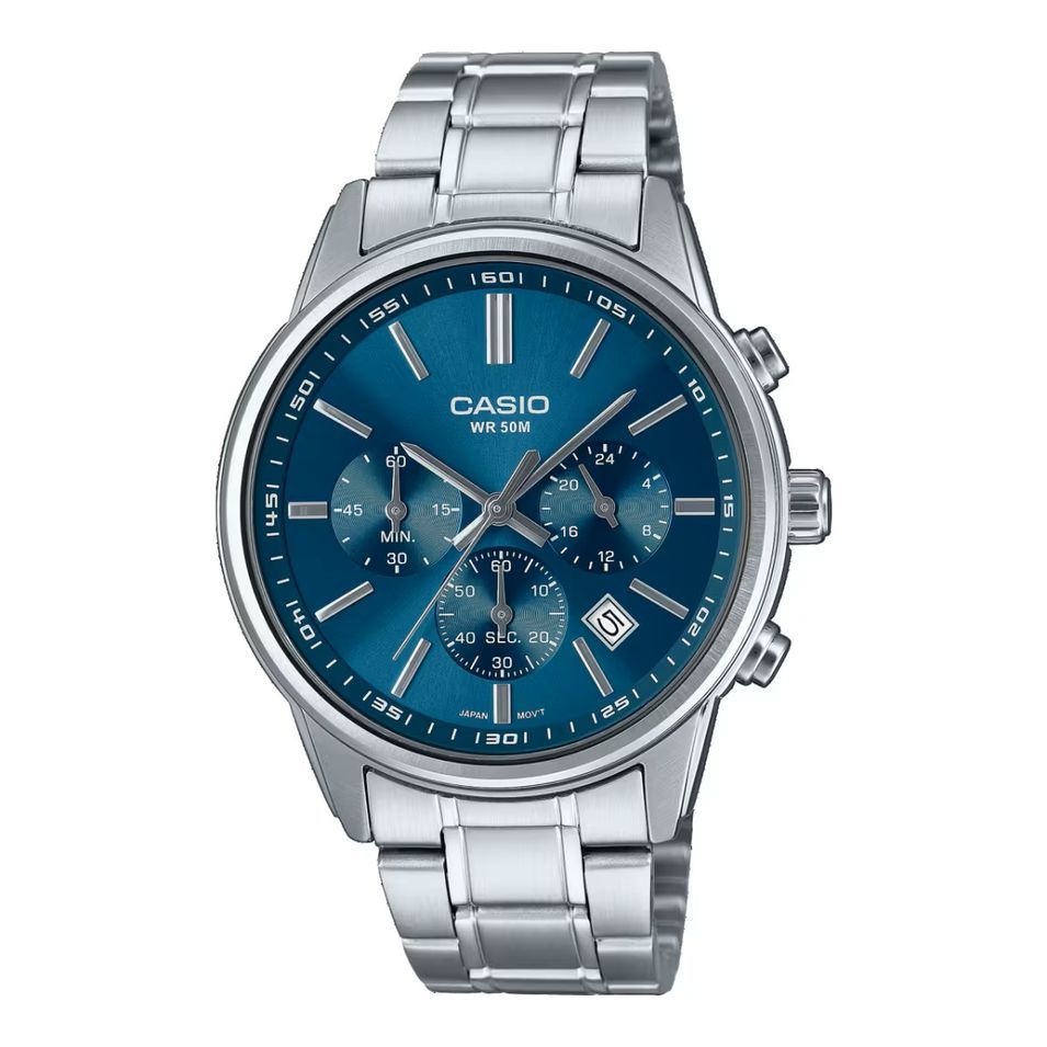Casio Collection Chrono Date - Blue MTP-E515D-2A1VDF - Photo n°1