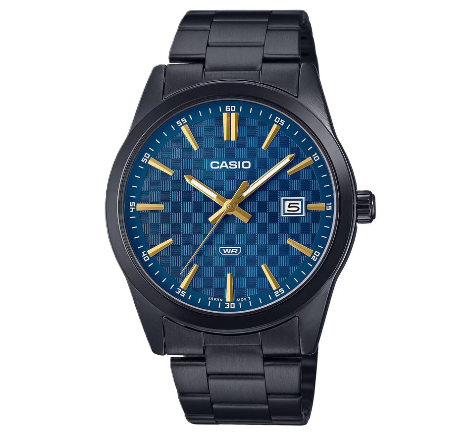 Casio Collection Date - Carbon Look - Blue MTP-VD03B-2AUDF - Photo n°1