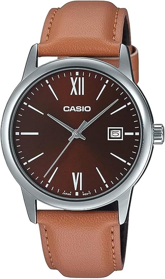 Casio Collection Date, Leather - Bronze MTP-V002L-5B3 - Photo n°1