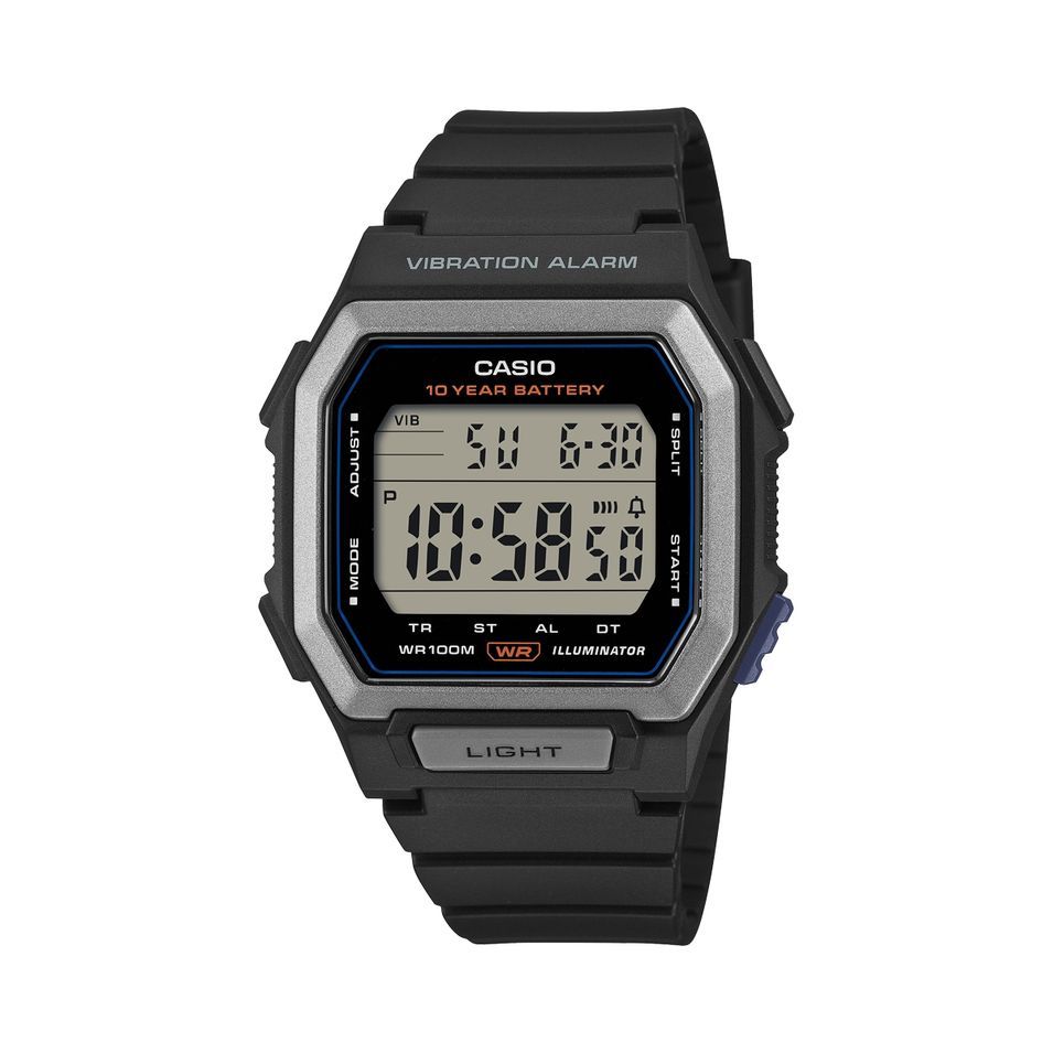 Casio Collection Illuminator 10 Years Battery - Black W-738H-1AVEF - Photo n°1