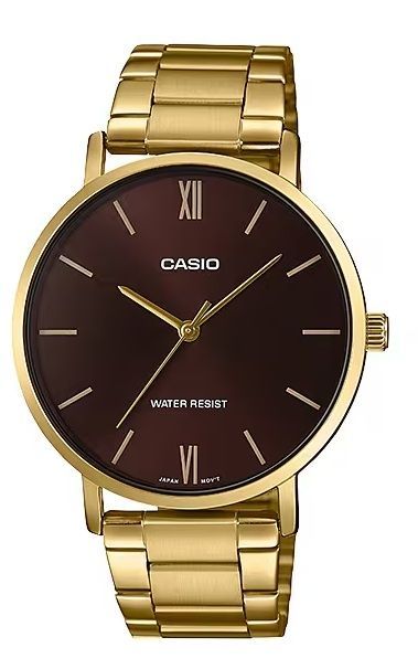 Casio Collection Minimal Gold - Brown MTP-VT01G-5BUDF - Photo n°1