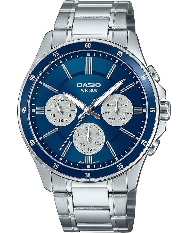 Casio Collection Multifunction Calendar - Blue MTP-1374D-2A3VDF - Photo n°1