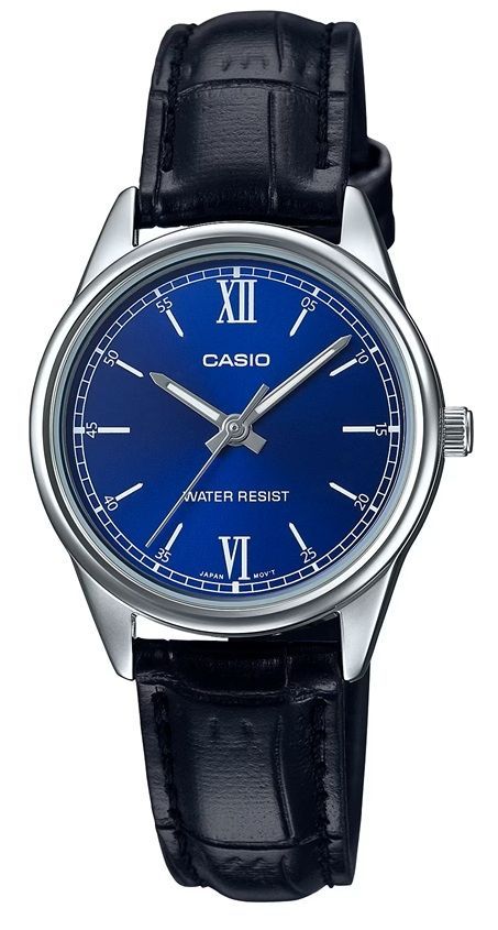 Casio Collection Only Time Lady Leather - Blue LTP-V005L-2BUDF - Photo n°1