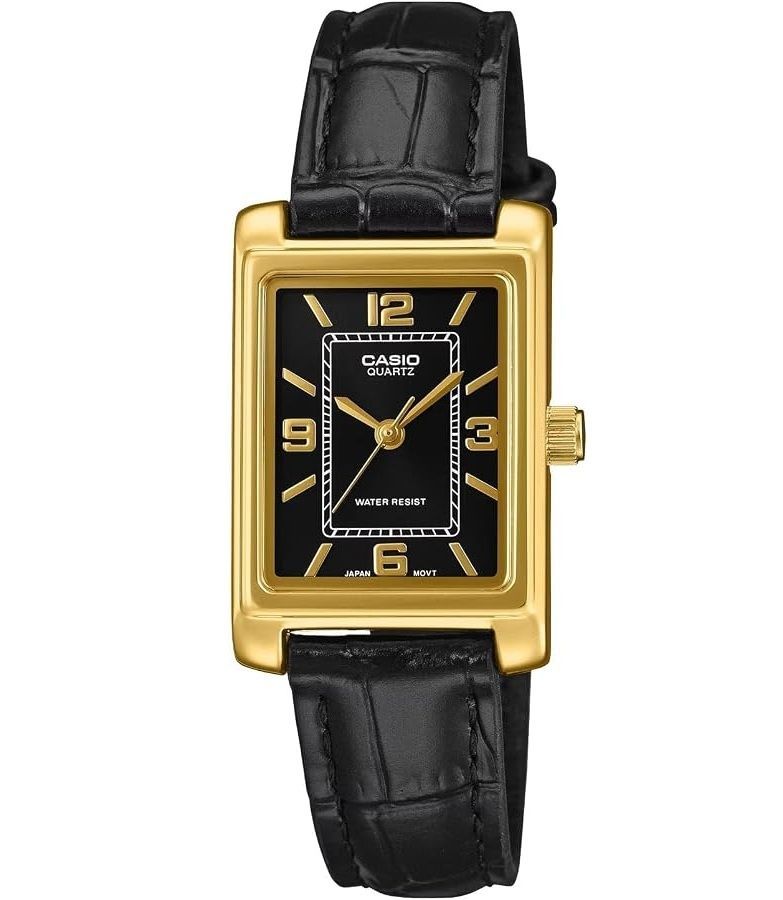 Casio Collection Tank, Leather - Gold LTP-1234PGL-1AEF - Photo n°1