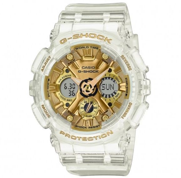 Casio G-shock Classic Skeleton Gold Accent GMA-S120SG-7AER - Photo n°1