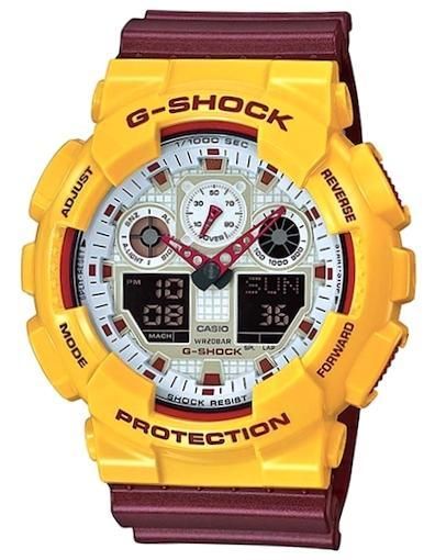 Casio G-shock Ga-100-cs-9adr - Mineral Glassmagnetic Resistantshock Resistant200-meter Water Resistancecase / Bezel Material: Resinresin Band - Photo n°1