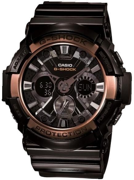 Casio G-shock ga-200rg-1adr G-special Color Shock & Magnetic Resistant Auto Led World Time 29 Zones - 4 Daily Alarms Snooze Alarm Hourly Time Signal Countdown Timer Full Auto-calendar Wr 200 - Photo n°1