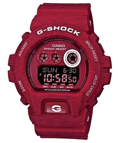 Casio G-shock Gd-x6900ht-1er Red Heathered Serie Chrono. Resin Case & Strap. Super Auto Led. Yacht Timer. 3 Alarms. Snooze. Automatic Calendar. Wr 200 Mt GD-X6900HT-4ER - Photo n°1