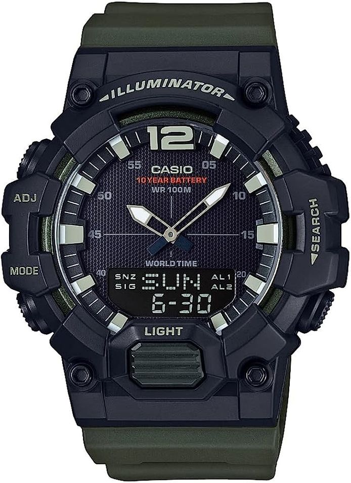 Casio Illuminator Black - Army Green HDC-700-3AVCF - Photo n°1