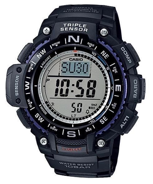 Casio Sgw-1000-1 Auto Led. Digital Compass. Barometer. Thermometer. Altimeter. 5 Daily Alarms Snooze Alarm Hourly Time Full Auto-calendar Wr 200mt **original Box** - Photo n°1