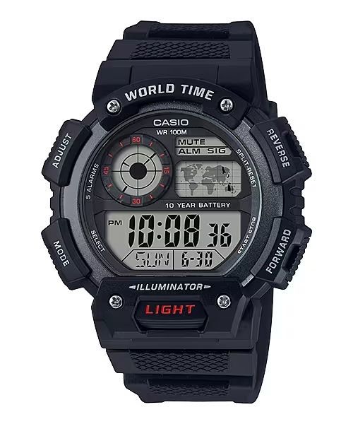 Casio Sport Illuminator Worldtime AE-1400WH-1AV - Photo n°1
