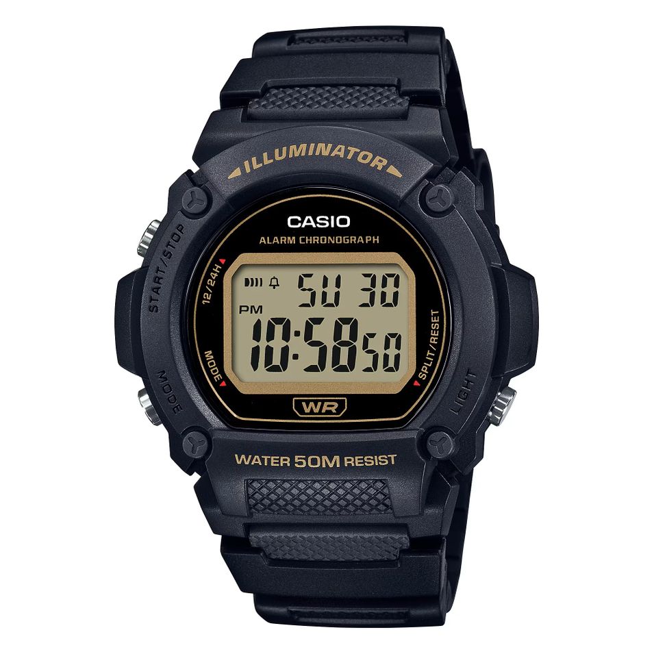 Casio Timeless Collection Sport - Illuminator Wr 50m, Alarm, Chronograph - Black W-219H-1A2VCF - Photo n°1