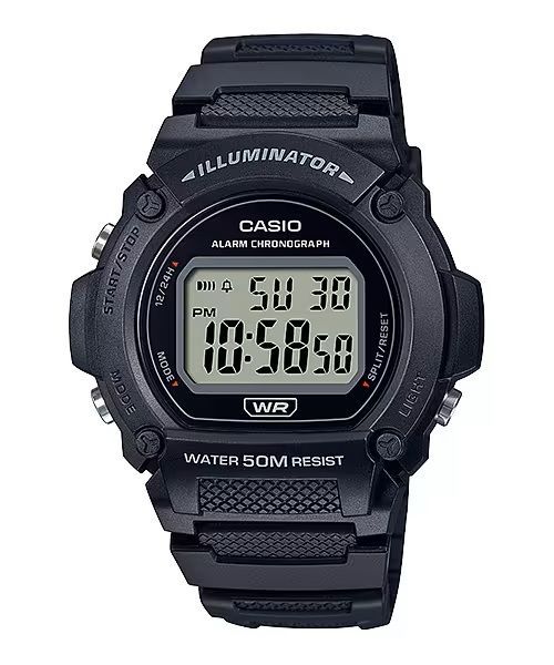Casio Timeless Collection Sport- Illuminator, Wr 50m, Alarm, Chronograph W-219H-1ACVF - Photo n°1