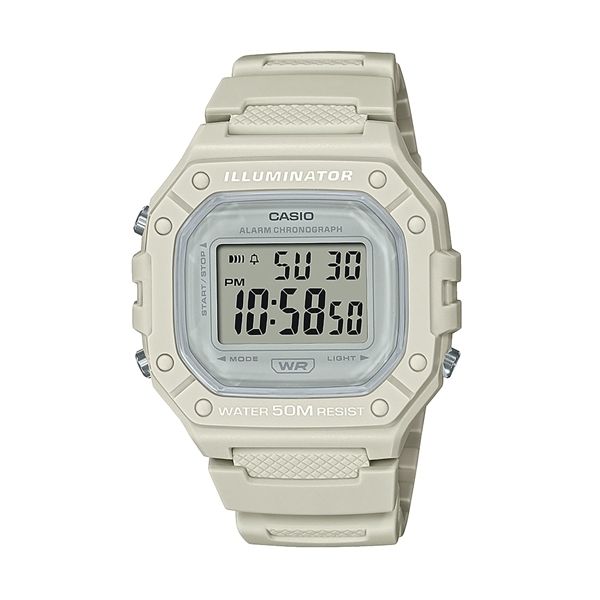 Casio Timeless Collection Sport Illuminator Wr 50m, Alarm, Chronograph - White - Colored Serie W-218HC-8AVDF - Photo n°1