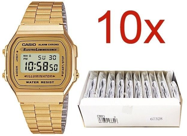 Casio Vintage A168wg-9e ** Special Pack 10 Pcs** A168WG-9E-10 - Photo n°1
