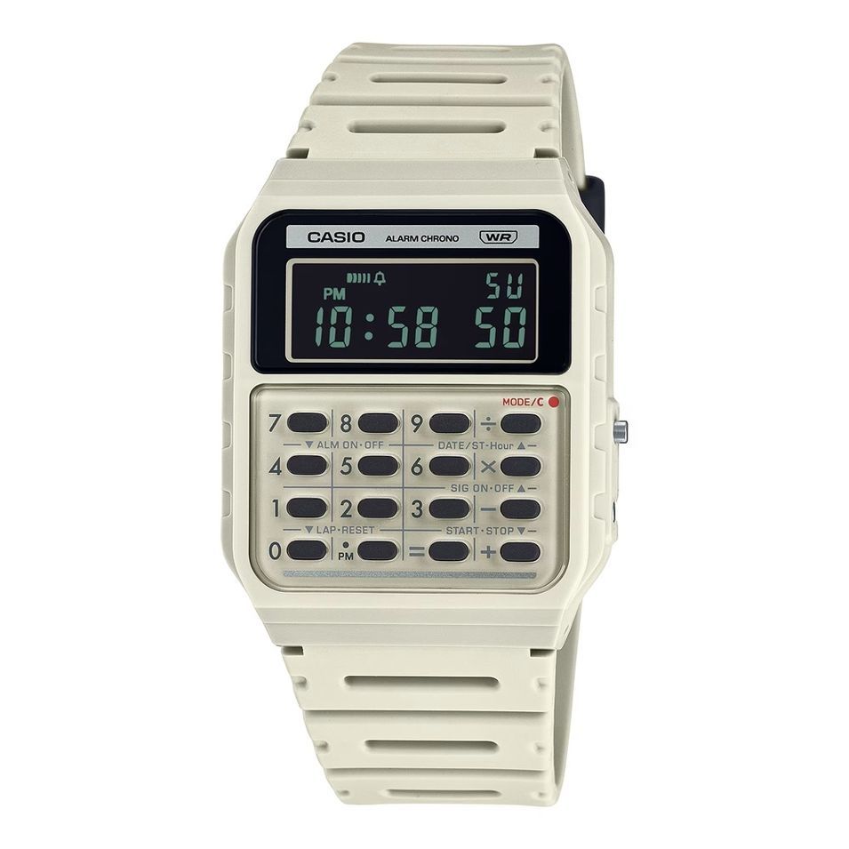 Casio Vintage Calculator Edgy Collection - Cream CA-53WB-8BEF - Photo n°1