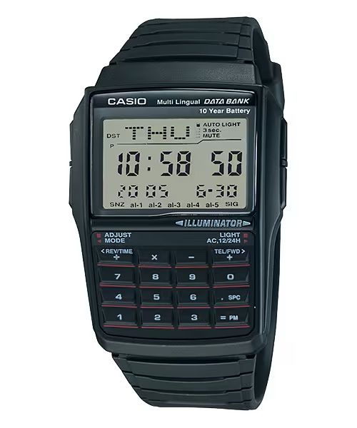 Casio Vintage Databank Calculator - Black DBC-32-1ACB - Photo n°1