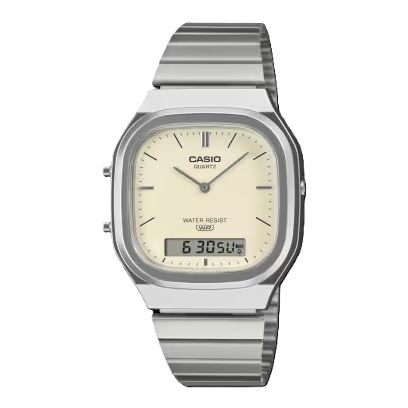 Casio Vintage Edgy Rounded Square - Silver AQ-240E-7A2EF - Photo n°1
