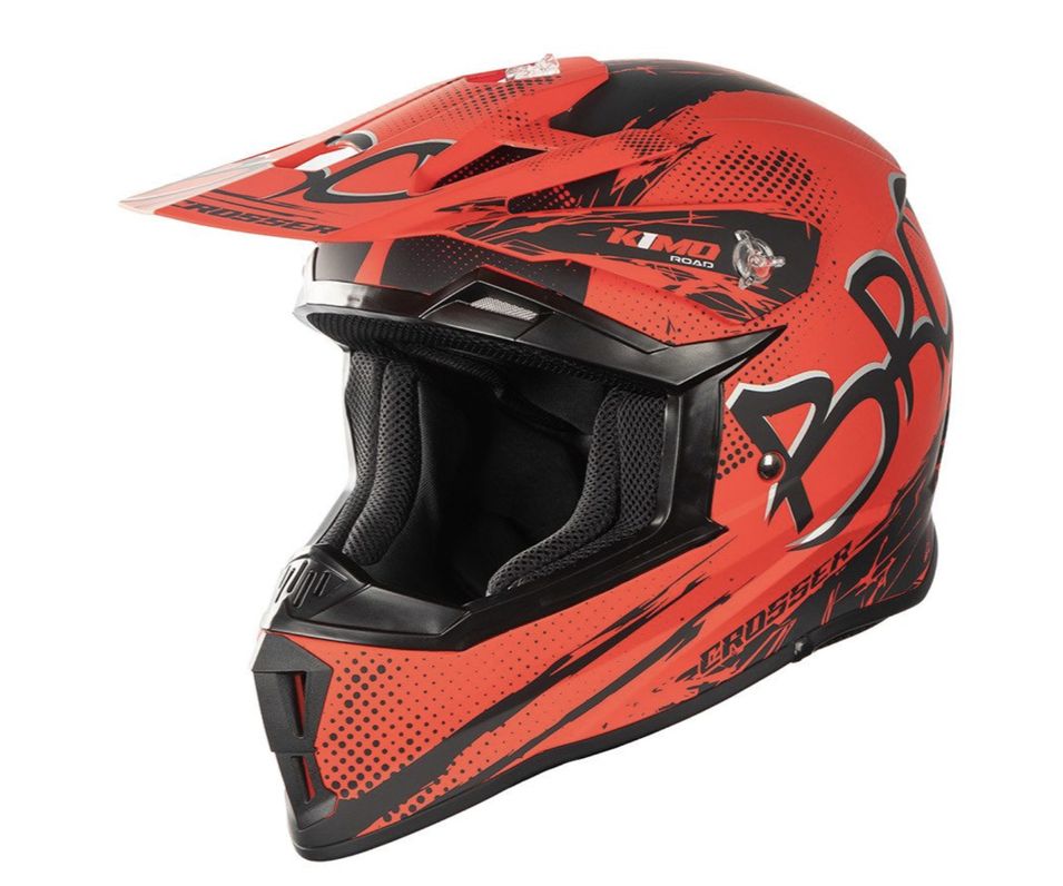 Casque de motocross enfant KIMO BRO V2 – Sport Mat – Homologué ECE R22-06 - Photo n°1