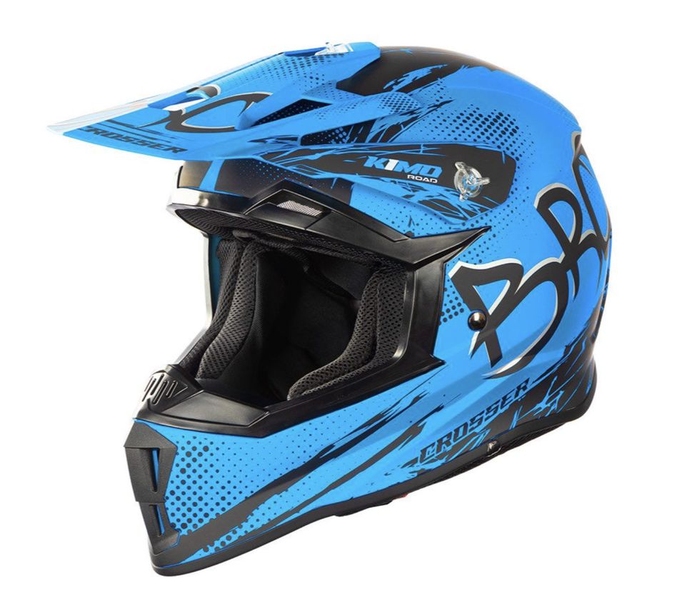 Casque de motocross enfant KIMO BRO V2 – Sport Mat – Homologué ECE R22-06 - Photo n°1