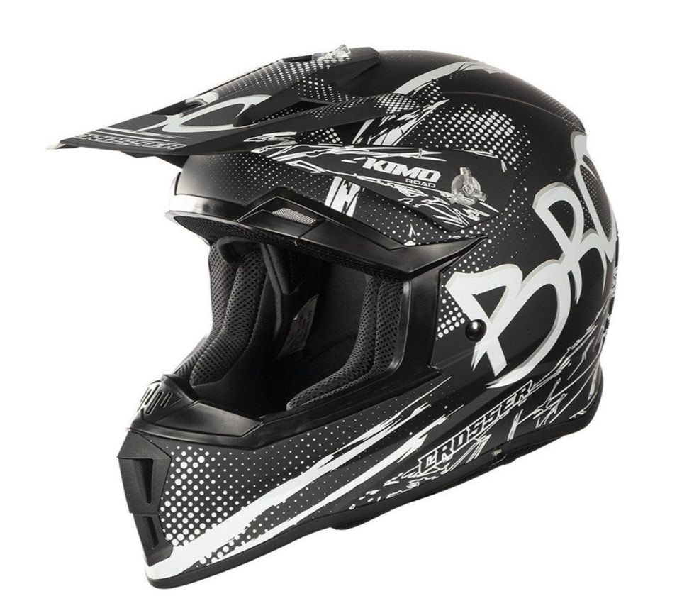 Casque de motocross enfant KIMO BRO V2 – Sport Mat – Homologué ECE R22-06 - Photo n°1