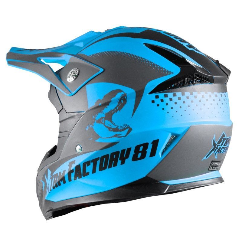 Casque enfant cross bleu Furious - Photo n°6