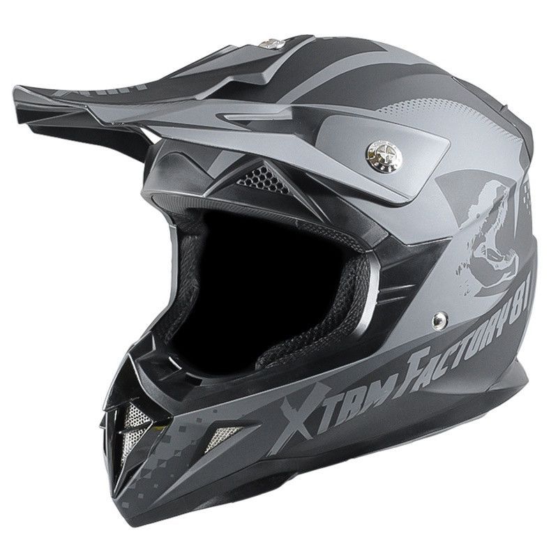 Casque enfant cross noir Furious - Photo n°1
