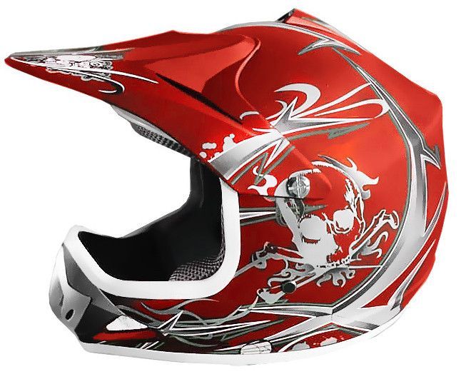 Casque enfant de cross rouge mat Full sport - Photo n°1