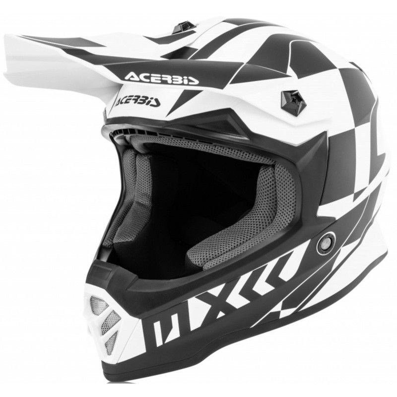 Casque enfant moto cross Acerbis blanc - Photo n°1