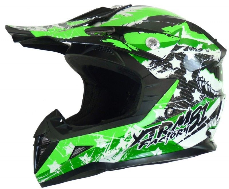 Casque enfant vert XTRM Factory - Photo n°1