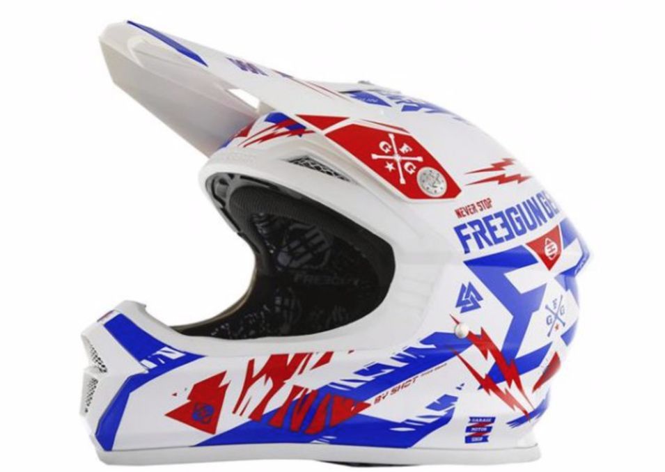 Casque quad et moto blanc Compétition - Photo n°1