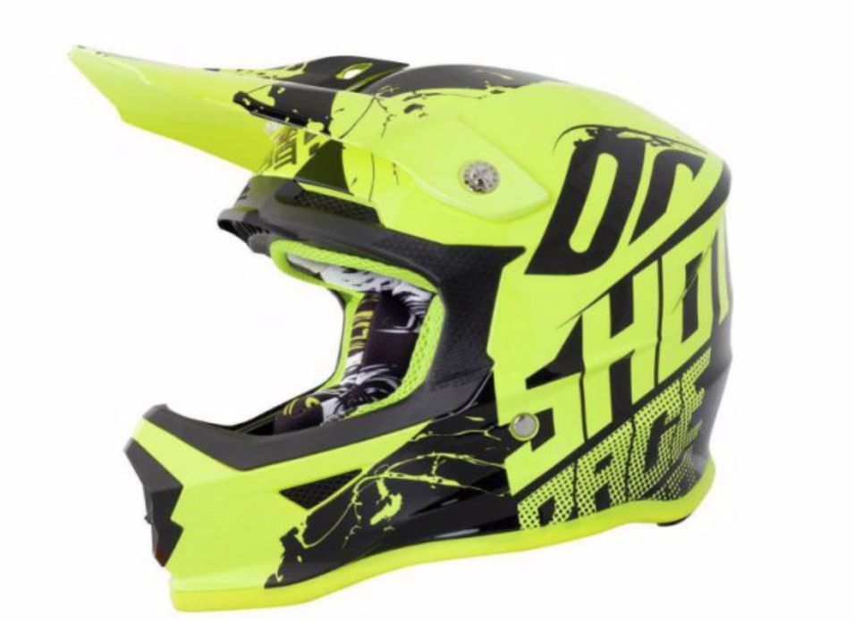 Casque quad et moto jaune Furious - Photo n°1