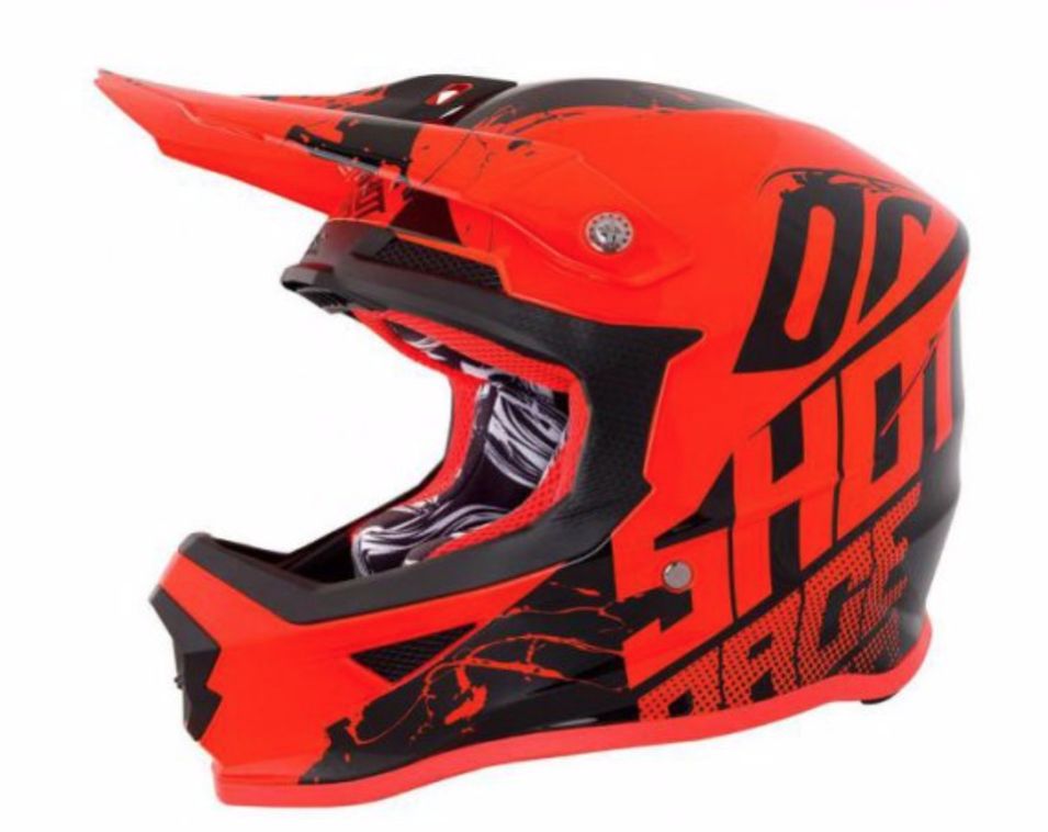 Casque quad et moto rouge Furious - Photo n°1