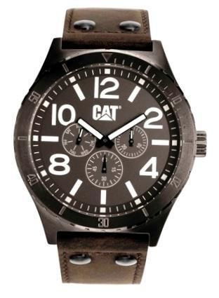 Cat Camden Multifunction Ss Case. Leather Strap. Day&date. 48mm. Wr 10atm NI.159.35.535 - Photo n°1