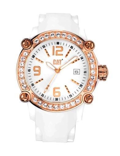 Cat Ranger Lady Ss Case With Strass. Rubber Strap. Date 40mm Wr P2.331.21.239 - Photo n°1