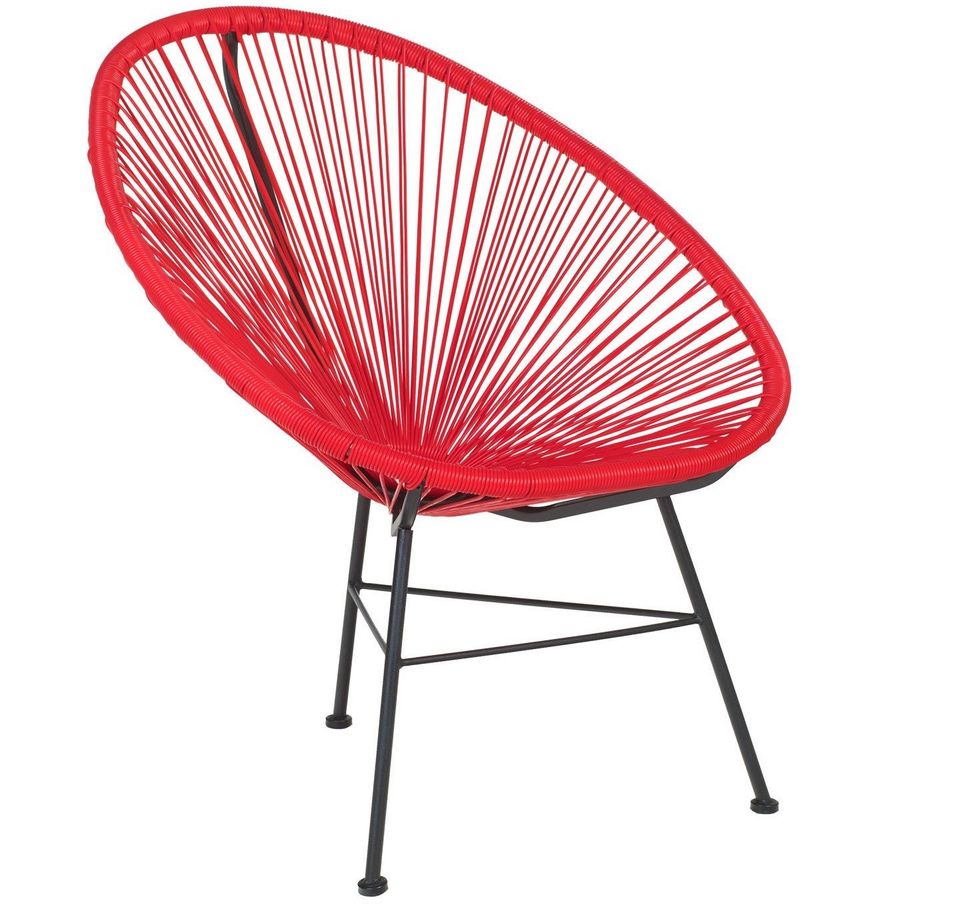 Chaise acier rouge Acapulco - Photo n°1