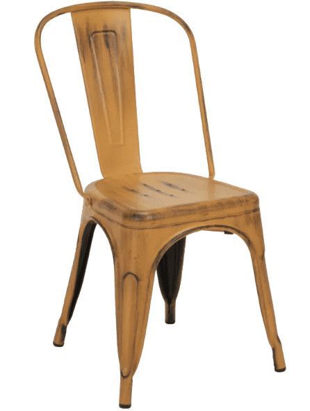 Chaise acier vintage vieilli Kintal - Photo n°1