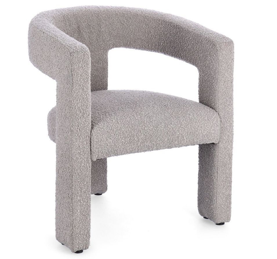 Chaise contemporaine ARABELLA – Tissu doux, design 3 pieds & confort fauteuil - Photo n°1