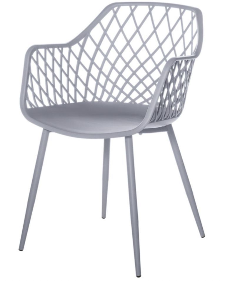 Chaise avec accoudoirs polypropylène karlo - Photo n°1