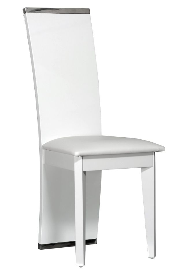 Chaise blanche laquée Venita - Lot de 2 - Photo n°1