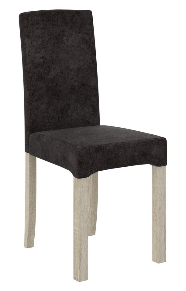 Chaise bois clair sonoma et tissu 34 couleurs au choix Zakria - Photo n°1