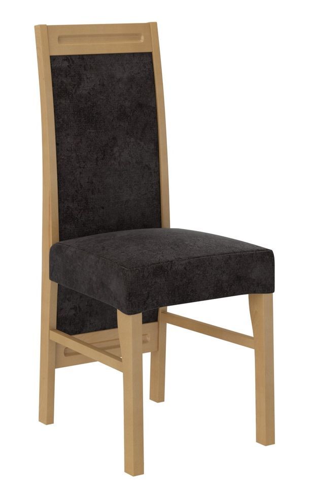 Chaise bois de hêtre clair et tissu 34 couleurs au choix Valka - Photo n°1