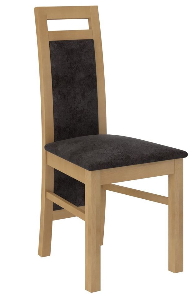 Chaise bois de hêtre et tissu tissu 34 couleurs Mouka - Photo n°1