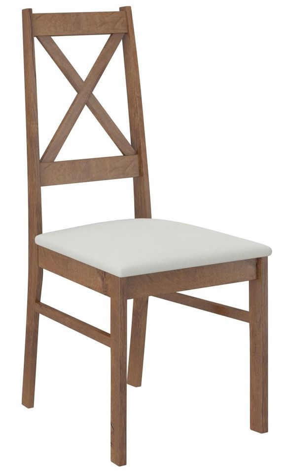 Chaise bois marron et tissu 34 couleurs au choix Opka - Photo n°1