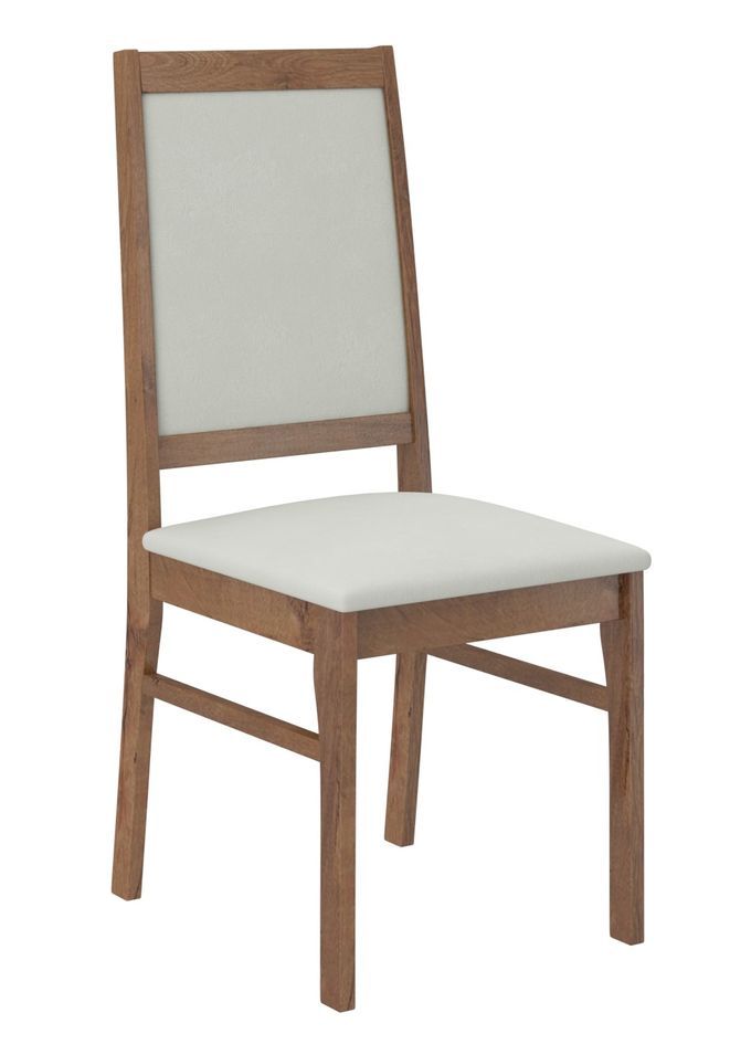 Chaise bois marron et tissu 34 couleurs Klarika - Photo n°1