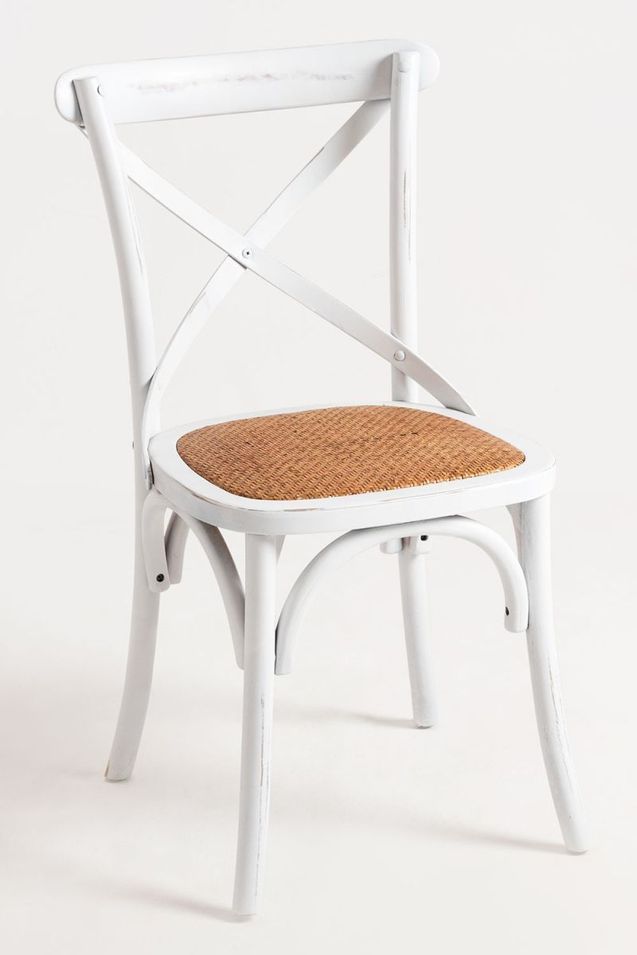 Chaise bois massif et osier Lauzane – élégance et robustesse - Photo n°1