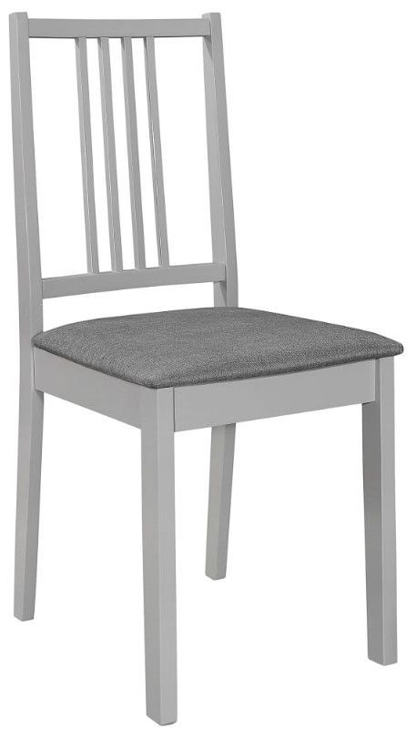 Chaise caoutchouc massif et tissu gris Vil - Lot de 2 - Photo n°1