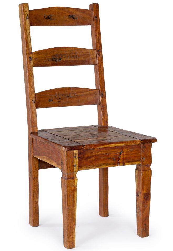 Chaise CHATEAUX - bois massif d'acacia marron - Photo n°1