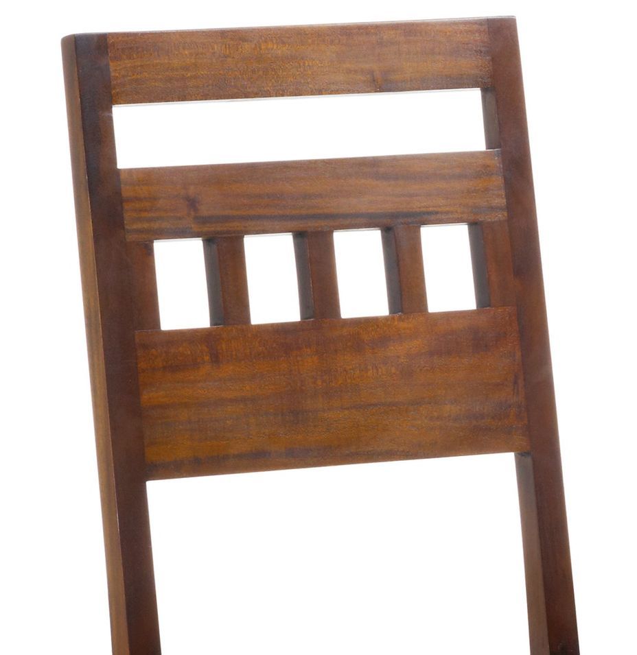 Chaise coloniale en bois massif d'acajou Falkane - Photo n°3